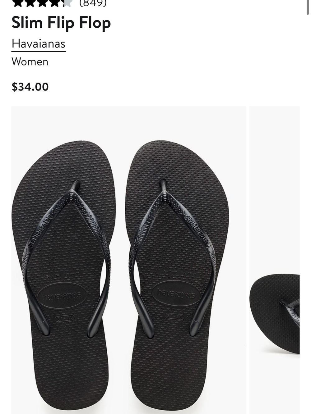 HAVIANAS brand new slim flip flop size 5/6